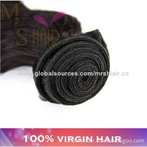 Unprocessed 6A Peruvian Virgin Hair Body Wave Human Hair Weave, Natural Black